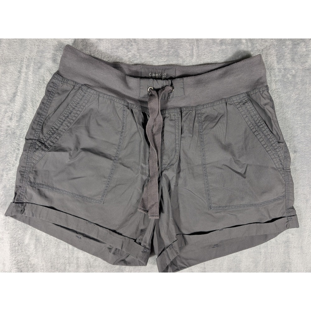 Calvin Klein Performance Women's Medium Gray Cotton Active Utility Shorts NWT
